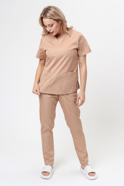 Dámské lékařské kalhoty Sunrise Basic Regular FRESH béžové-4