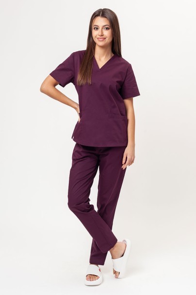 Dámské lékařské kalhoty Sunrise Basic Regular FRESH burgundové-4
