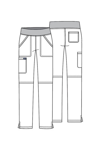 Dámské lékařské kalhoty Cherokee Revolution Straight Leg šedé-6
