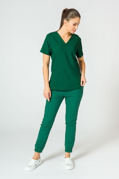 PROMO Dámské lékařské kalhoty Sunrise Uniforms Premium Chill jogger tmavě zelené-5