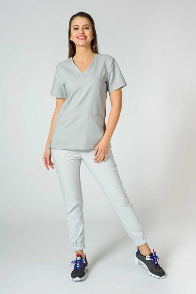 PROMO Dámské lékařské kalhoty Sunrise Uniforms Premium Chill jogger světle šedé-4