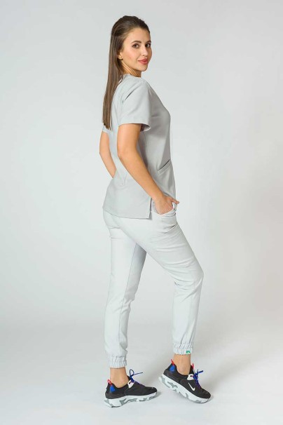 PROMO Dámské lékařské kalhoty Sunrise Uniforms Premium Chill jogger světle šedé-5