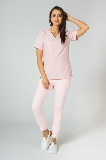 PROMO Dámské lékařské kalhoty Sunrise Uniforms Premium Chill jogger pastelově růžové-5