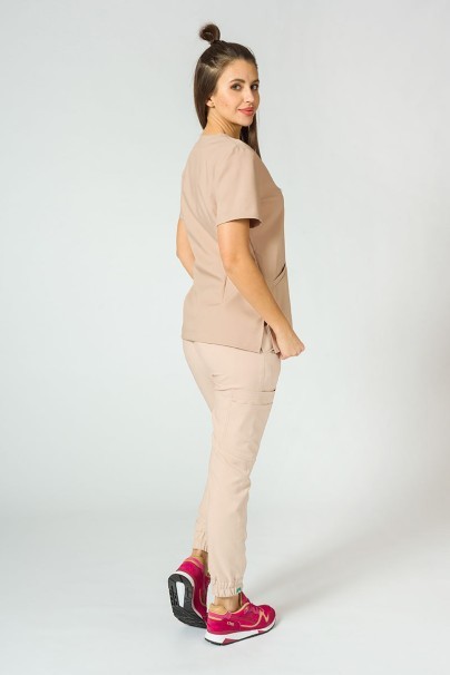 PROMO Dámské lékařské kalhoty Sunrise Uniforms Premium Chill jogger béžové-5