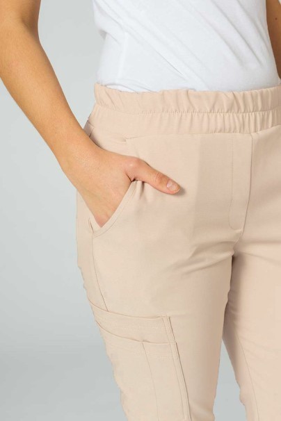 PROMO Dámské lékařské kalhoty Sunrise Uniforms Premium Chill jogger béžové-2
