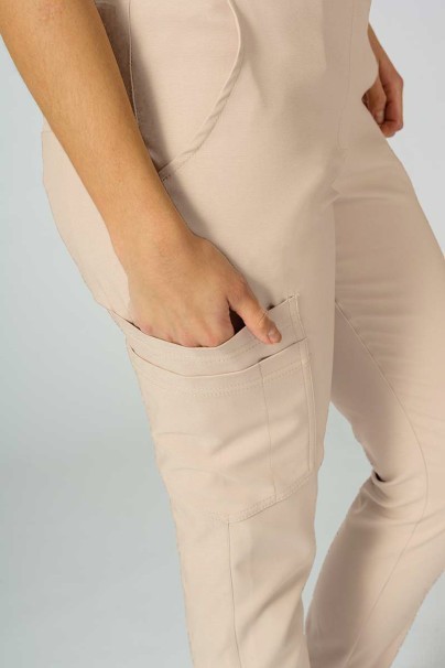 PROMO Dámské lékařské kalhoty Sunrise Uniforms Premium Chill jogger béžové-3