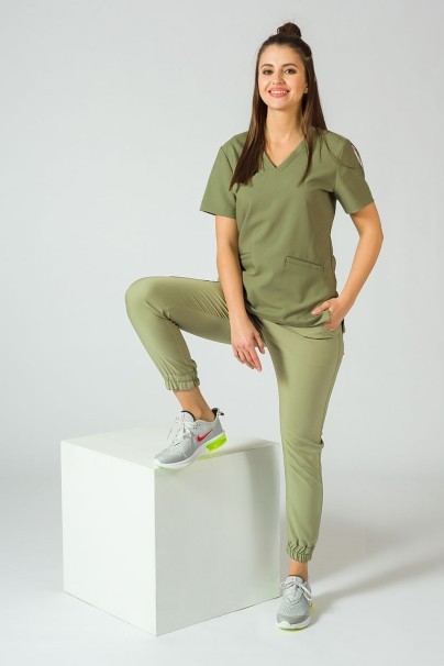 PROMO Dámské lékařské kalhoty Sunrise Uniforms Premium Chill jogger olivkové-4