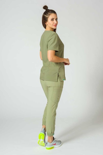PROMO Dámské lékařské kalhoty Sunrise Uniforms Premium Chill jogger olivkové-5