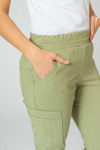 PROMO Dámské lékařské kalhoty Sunrise Uniforms Premium Chill jogger olivkové-2