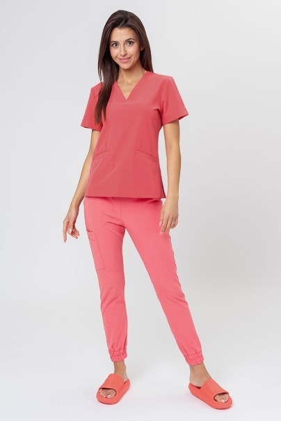 PROMO Dámské lékařské kalhoty Sunrise Uniforms Premium Chill jogger koralové-2