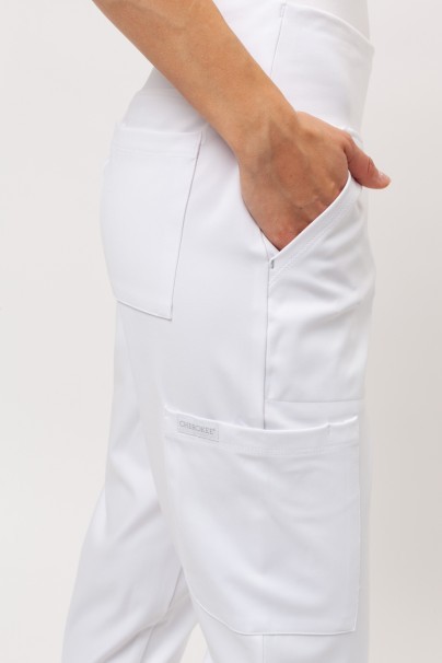 Dámské lékařské kalhoty Cherokee Achieve Jogger bílé-5