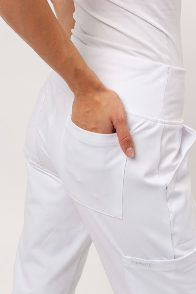 Dámské lékařské kalhoty Cherokee Achieve Jogger bílé-6