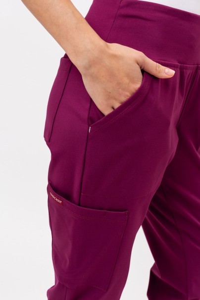 Dámské lékařské kalhoty Cherokee Achieve Jogger třešňové-4