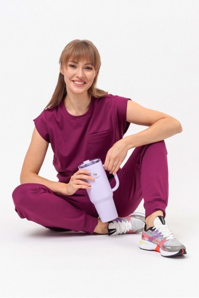 Dámské lékařské kalhoty Cherokee Achieve Jogger třešňové-8