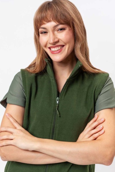 Dámská fleecová vesta Malfini Next tmavě zelená-5