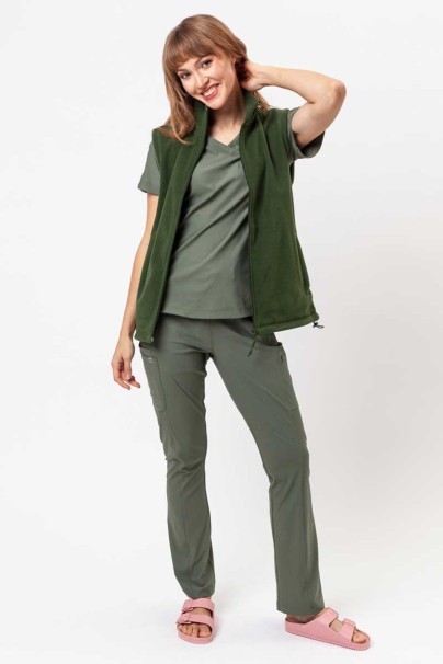 Dámská fleecová vesta Malfini Next tmavě zelená-2