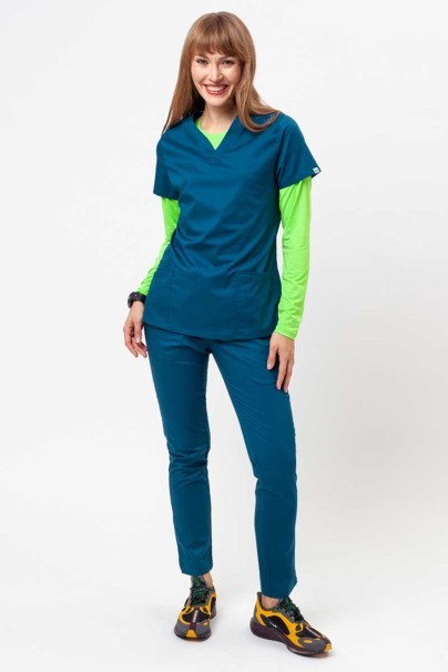 Dámské lékařské kalhoty Uniforms World Zora karaibsky modré-7