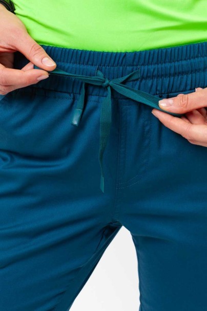 Dámské lékařské kalhoty Uniforms World Zora karaibsky modré-5