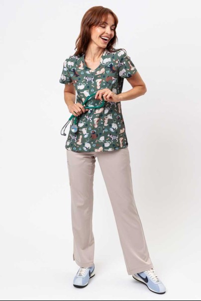 Dámská lékařská halena Maevn Prints Cuddly Checkup-2