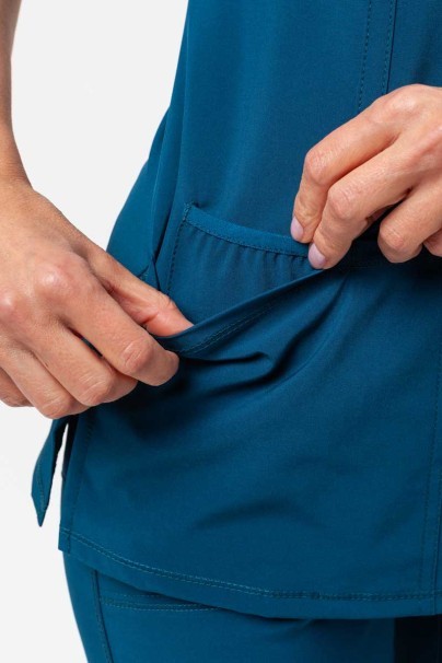 Dámská lékařská halena Cherokee Infinity Round Neck karaibsky modrá-5