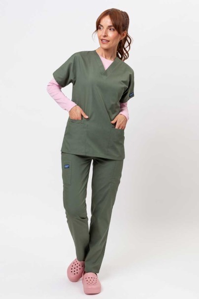 Dámské lékařské kalhoty Cherokee Originals Natural Rise olivkové-2