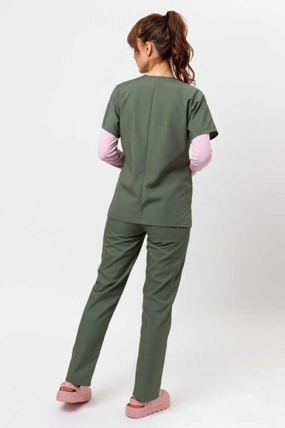 Lékařská dámská souprava Cherokee Originals (halena s výstřihem do V, kalhoty N.Rise) olivková-10