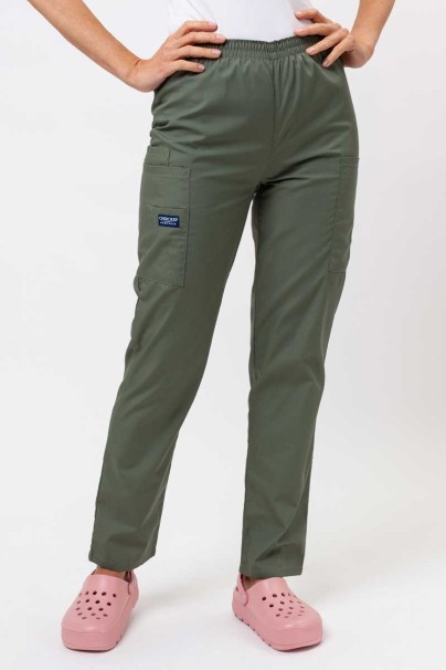 Lékařská dámská souprava Cherokee Originals (halena s výstřihem do V, kalhoty N.Rise) olivková-6