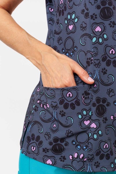 Dámská lékařská halena Maevn Prints Regal Paws-5