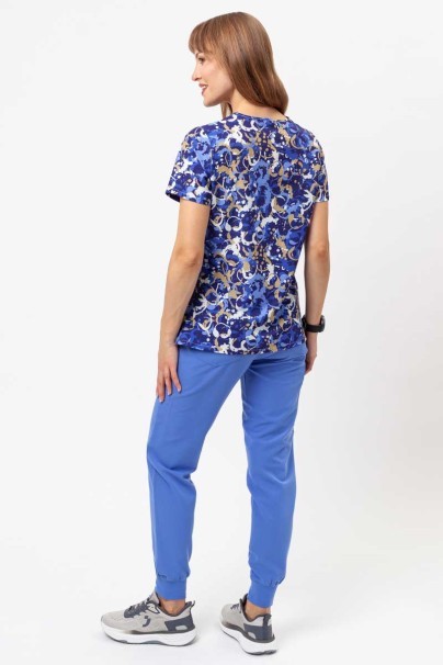 Dámská lékařská halena Sunrise Uniforms Prints Blue Abstract-5