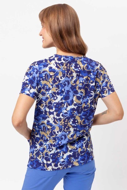 Dámská lékařská halena Sunrise Uniforms Prints Blue Abstract-2