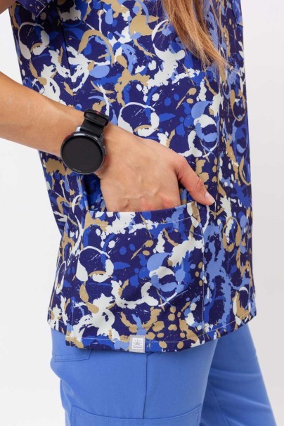 Dámská lékařská halena Sunrise Uniforms Prints Blue Abstract-4