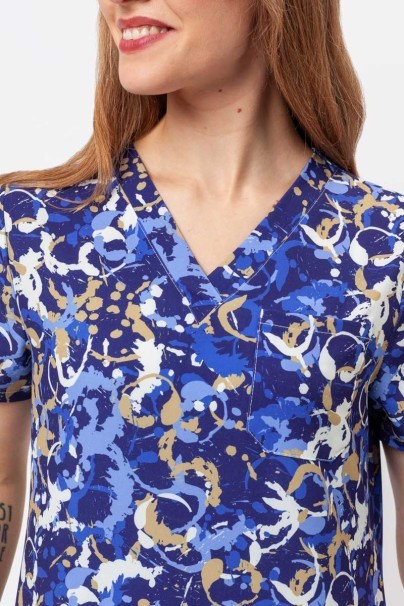 Dámská lékařská halena Sunrise Uniforms Prints Blue Abstract-2
