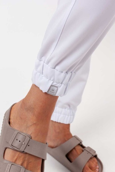 Dámské lékařské kalhoty Sunrise Uniforms Premium Vibe jogger bílé-6