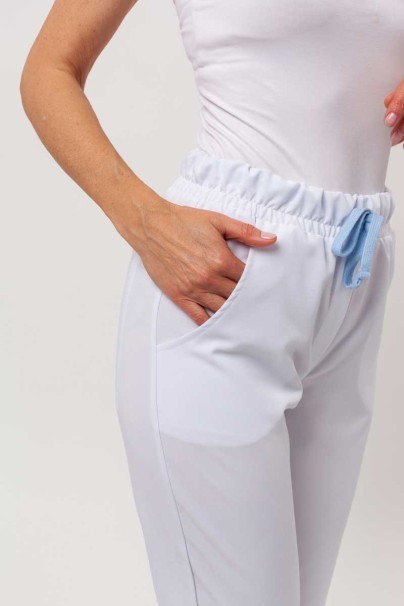 Dámské lékařské kalhoty Sunrise Uniforms Premium Pride bílé-3