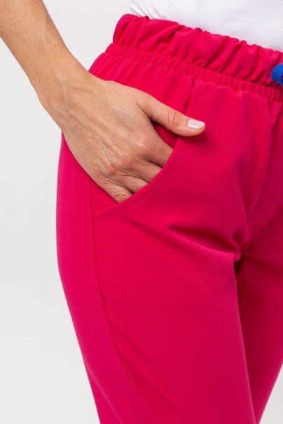 Dámské lékařské kalhoty Sunrise Uniforms Premium Pride malinové-4