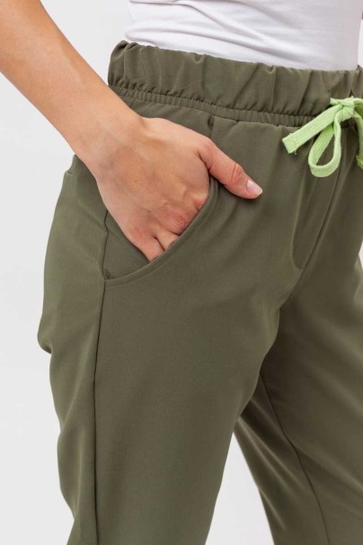 Dámské lékařské kalhoty Sunrise Uniforms Premium Pride olivkové-3