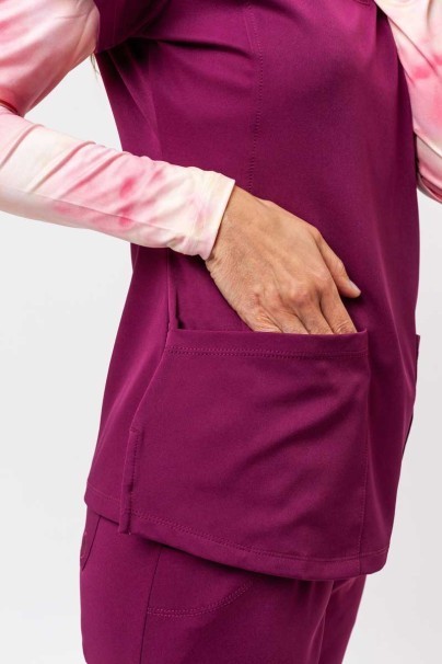 Dámská lékařská halena Healing Hands Monica V-neck třešňová-5