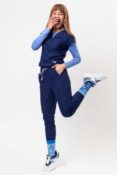 Dámská lékařská halena Maevn Embrace Zoe námořnická modř-6