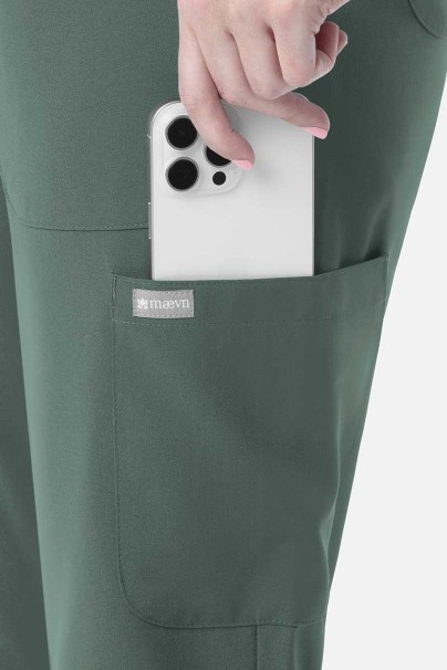 Lékařská dámská souprava Maevn Momentum (halena Double V–neck, kalhoty 6-pocket) pastelově zelaná-8
