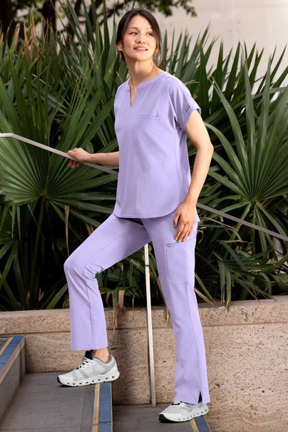 Dámské lékařské kalhoty Maevn Momentum Flare levandulové-7