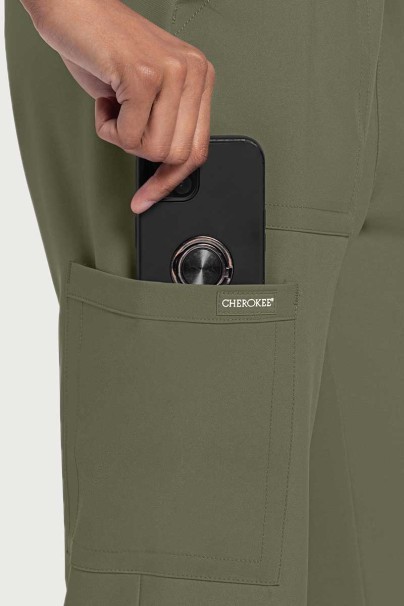 Dámská lékařská souprava Cherokee Ultra (halena V-neck, Cargo kalhoty) olivková-8