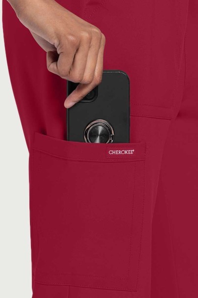 Dámská lékařská souprava Cherokee Ultra (halena V-neck, Cargo kalhoty) červená-8