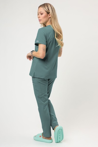 Lékařská dámská souprava Maevn Momentum (halena Double V–neck, kalhoty 6-pocket) pastelově zelaná-2