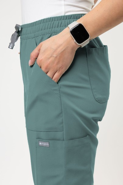 Lékařská dámská souprava Maevn Momentum (halena Double V–neck, kalhoty 6-pocket) pastelově zelaná-7