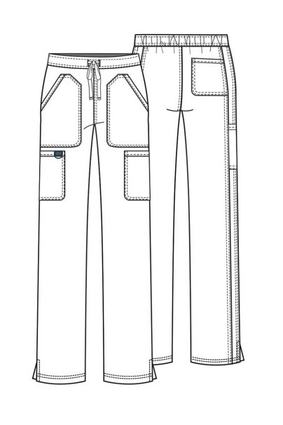 Dámské lékařské kalhoty Cherokee Revolution Flare Leg třešňové-6
