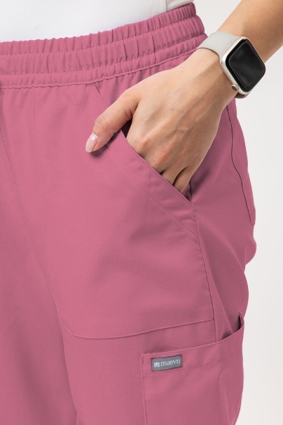 Lékařská dámská souprava Maevn Momentum (halena Double V–neck, kalhoty 6-pocket) pastelově růžová-7