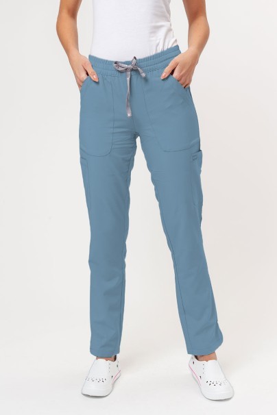 Lékařská dámská souprava Maevn Momentum (halena Double V–neck, kalhoty 6-pocket) pastelově modrá-8