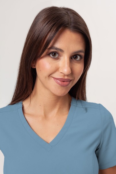 Lékařská dámská halena Maevn Momentum Double V-neck pastelově modrá-3