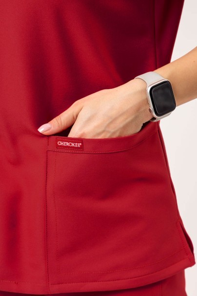 Dámská lékařská halena Cherokee Ultra V-neck Top červená-2