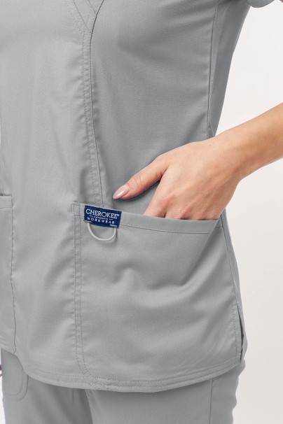 Dámská lékařská halena Cherokee Revolution Mock světle šedá-3